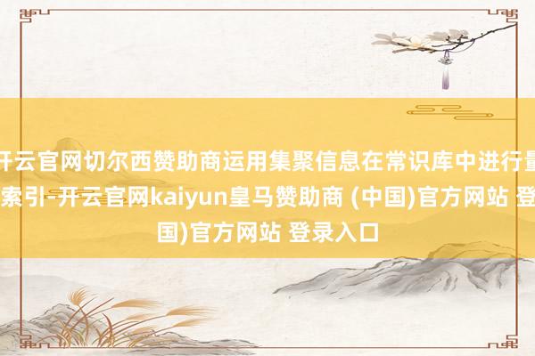 开云官网切尔西赞助商运用集聚信息在常识库中进行量化参数索引-开云官网kaiyun皇马赞助商 (中国)官方网站 登录入口