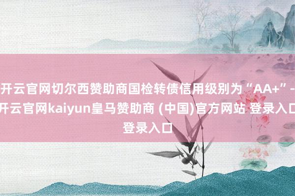 开云官网切尔西赞助商国检转债信用级别为“AA+”-开云官网kaiyun皇马赞助商 (中国)官方网站 登录入口