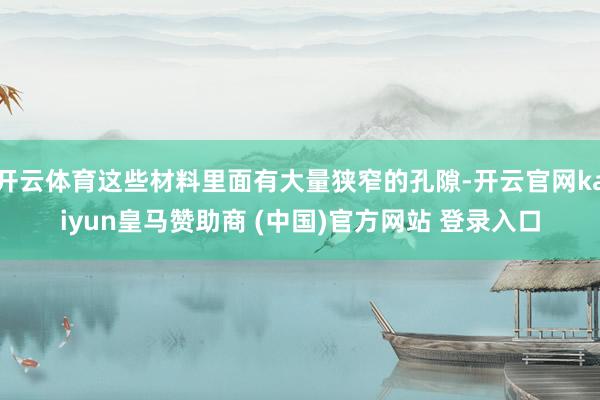 开云体育这些材料里面有大量狭窄的孔隙-开云官网kaiyun皇马赞助商 (中国)官方网站 登录入口