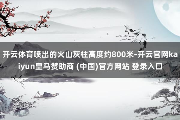 开云体育喷出的火山灰柱高度约800米-开云官网kaiyun皇马赞助商 (中国)官方网站 登录入口